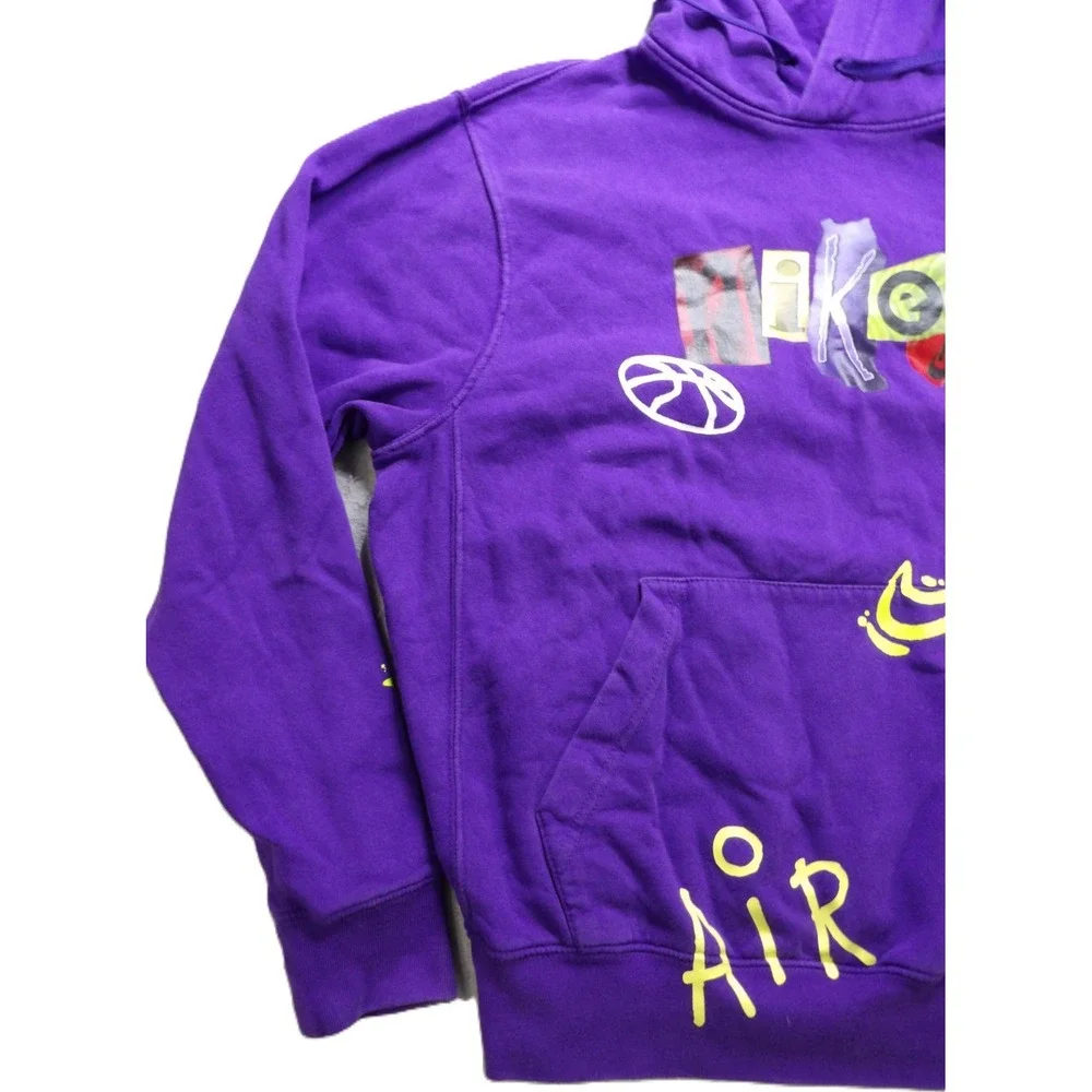 Nike Sportswear Ransom Note Hoodie Pullover Fleece Men L Court Purple Top Casual